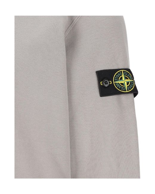 Stone Island Gray Long-Sleeved Sweatshirt for men