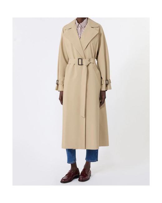 Weekend by Maxmara Natural Long Water-Repellent Technical Trench Coat