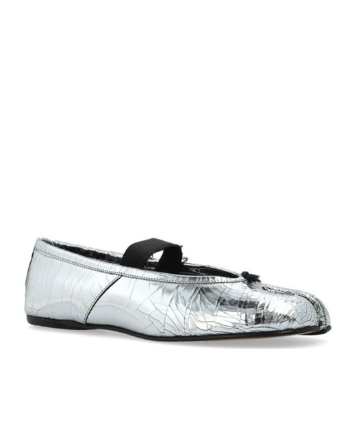 Maison Margiela White Tabi Toe Ballet Flats
