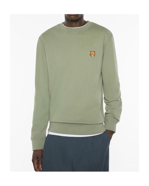 Maison Kitsuné Green Fox-Motif Sweatshirt for men