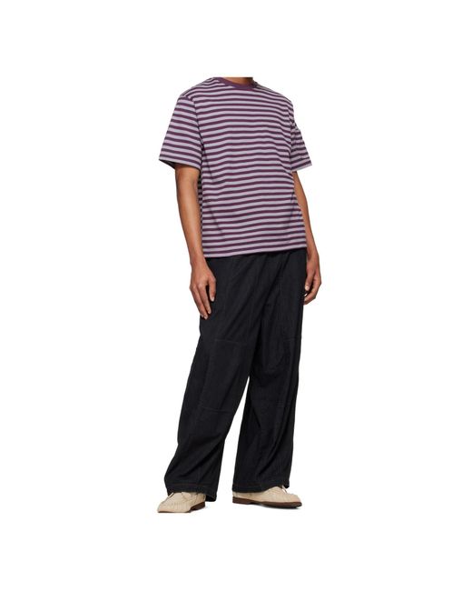 Needles Purple Drawstring Wide-Leg Trousers for men