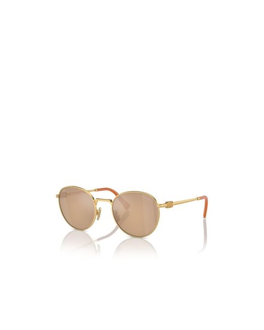 Miu Miu Pink Eyewear Round-Frame Sunglasses
