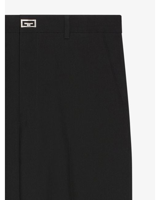 Givenchy Black 2G Clip Tailored Pants for men