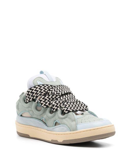 Lanvin Gray Round Toe Sneakers for men
