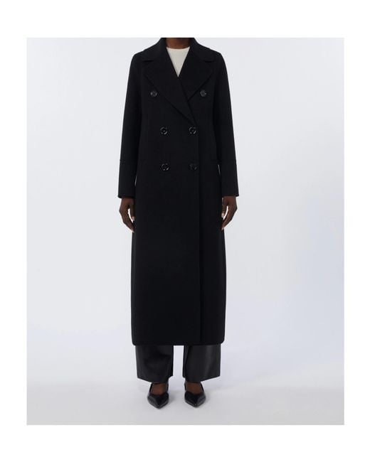 Max Mara Black 'S Custodi Double Breasted Coat