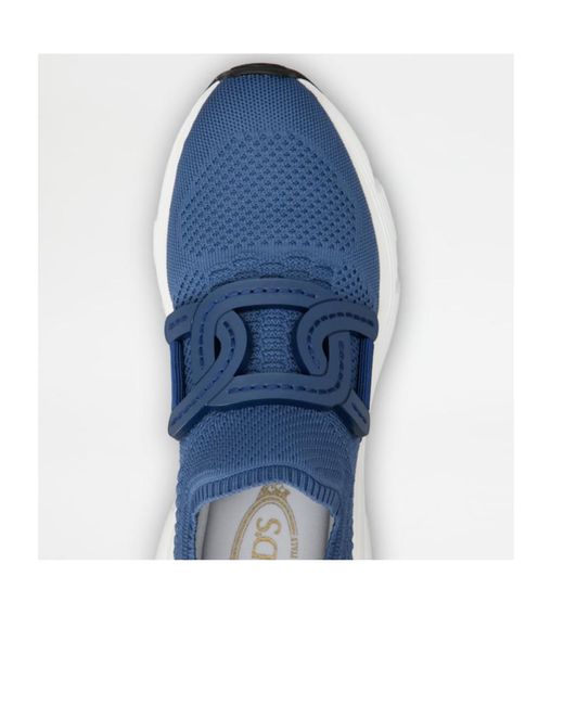Tod's Blue Logo-Patch Low-Top Sneakers