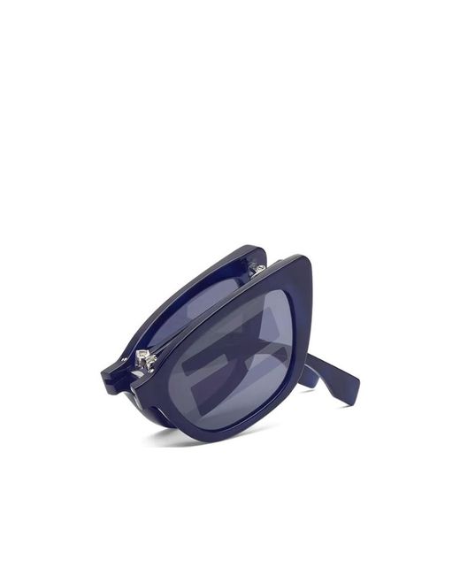 Fendi Blue Eyewear Cat-Eye Frame Sunglasses
