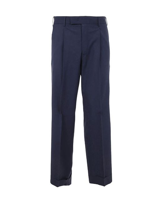 PT01 Blue Logo Casual Pants for men