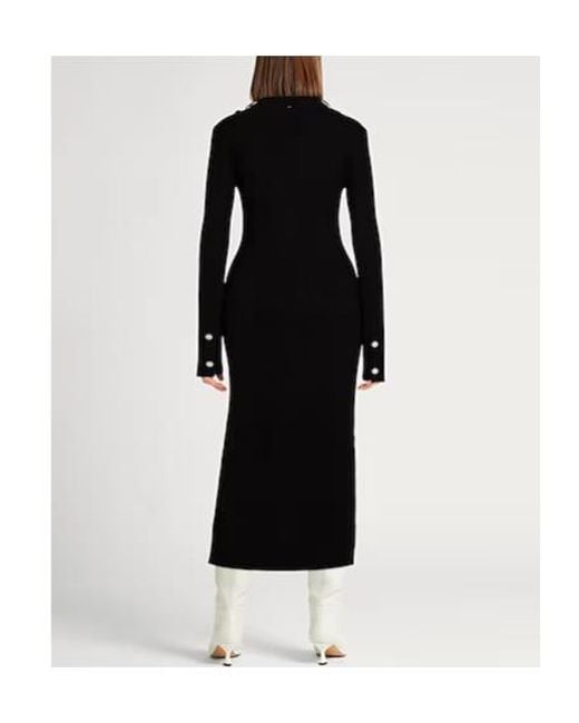 Sportmax Black Slim-Fit Knit Dress