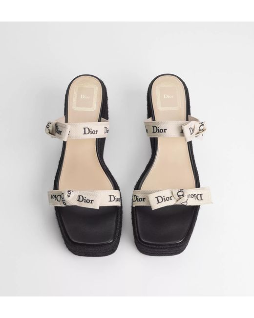 Dior Black J'A Wedge Slide With Straps