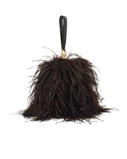 Ferragamo Black Double Gancini Mini Clutch
