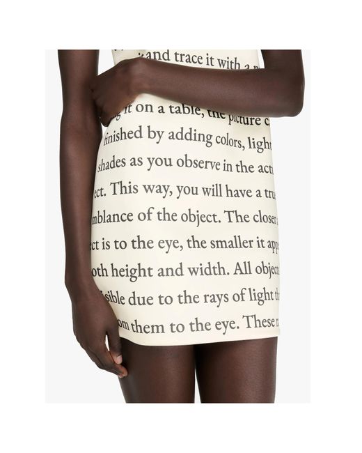 J.W. Anderson Natural Text-Print Mini Dress