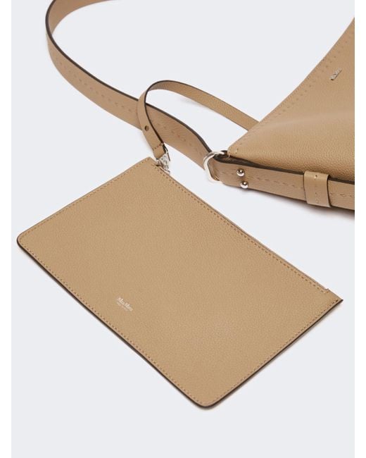 Max Mara Natural Medium Archetipo Leather Bag