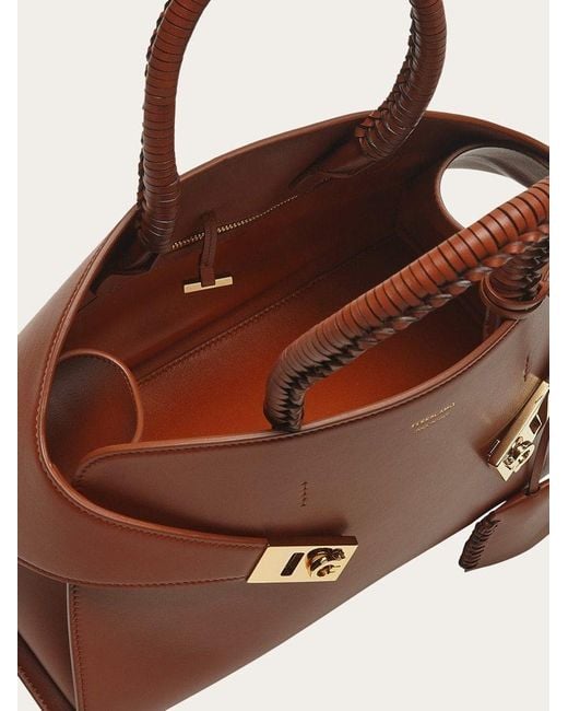 Ferragamo Brown Small Logo Shoulder Bag