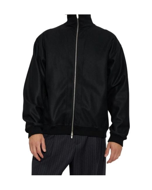 Jil Sander Black High-Neck Zip-Up Jacket for men