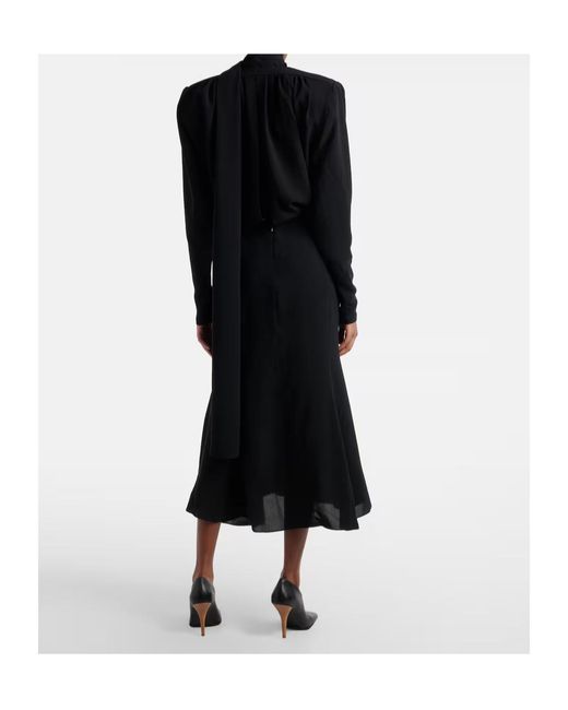 Mugler Black Long-Sleeved Dress
