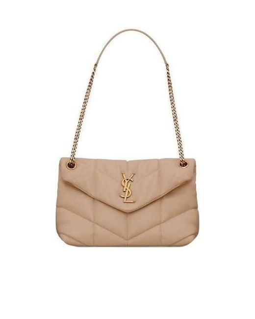 Saint Laurent White Puffer Small Shoulder Bag