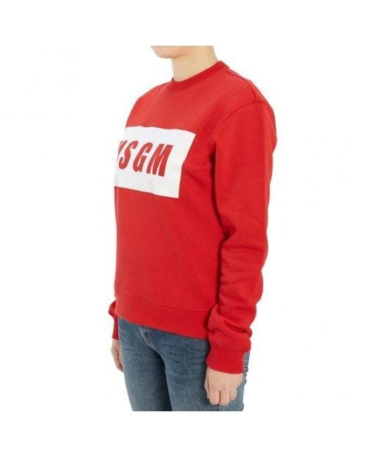 MSGM Red Logo Details Sweater