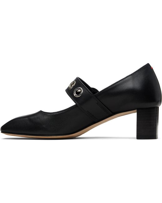 Aeyde Black Lina Eyelet Mary Jane High Heels