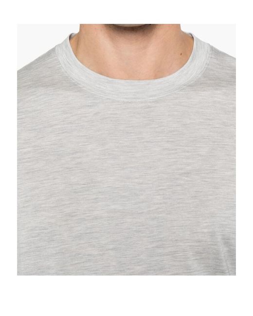 Brunello Cucinelli White Short-Sleeve Crewneck T-Shirt for men