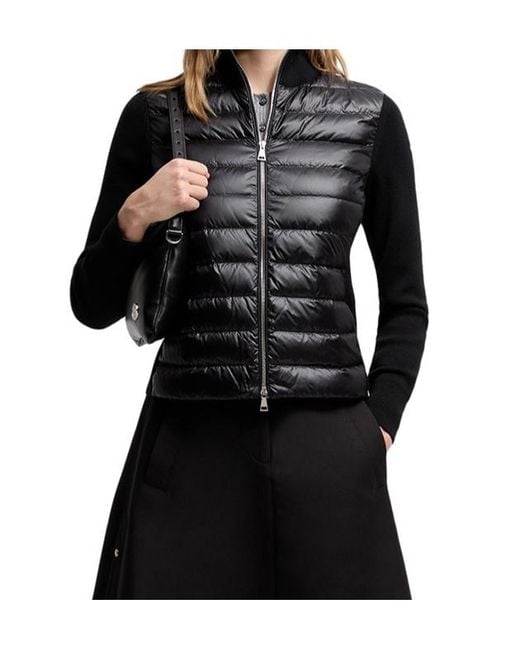 Moncler Black Padded Cardigan