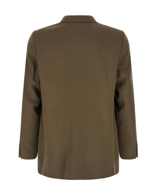 Auralee Green Single-Breasted Suit Jacket for men