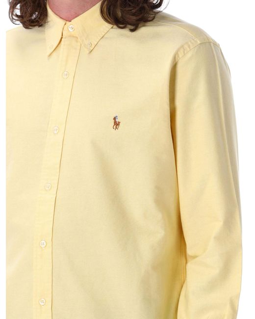 Polo Ralph Lauren Natural Polo Pony-Embroidered Buttoned Shirt for men