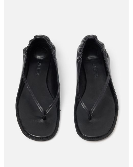 Jacquemus Black The Flat Sandals