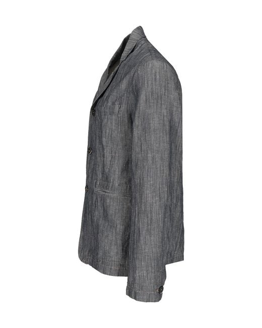 Barena Gray Canal Piado Single Breasted Blazer for men