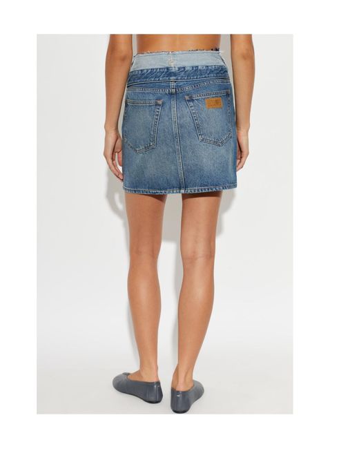 MM6 by Maison Margiela Blue Denim Skirt