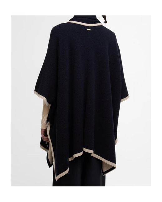 Barbour Black Scarf Collar Cape