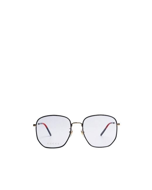 Gucci White Eyewear Square Frame Glasses