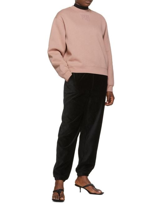 Alexander Wang Black Logo Waistband Sweatpants