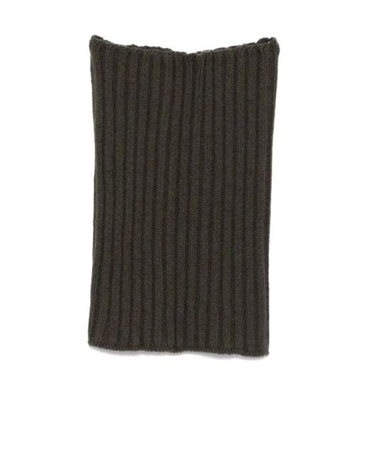 Rick Owens Black Ribbed-Knit Rectangular Scarf