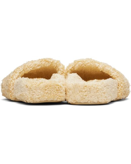 MM6 by Maison Margiela White Textured Flat Sandals