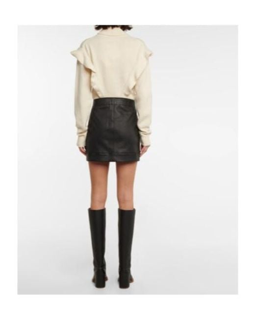 Stouls Black Linette Leather Miniskirt