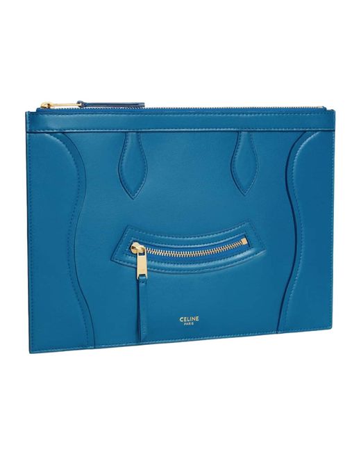 Céline Blue Medium Pouch
