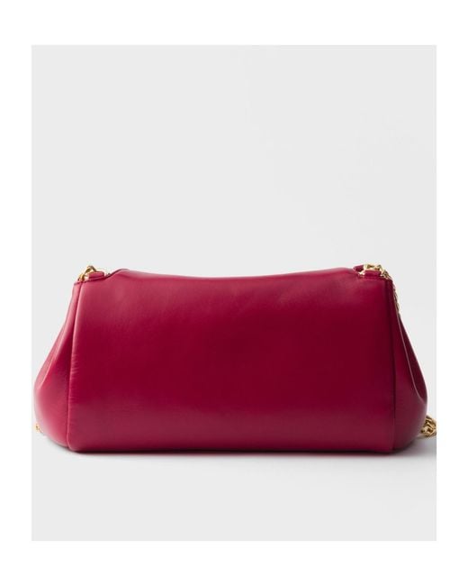 Prada Red Small Tumulte Nappa Leather Bag