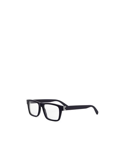 BVLGARI White Bulgari Rectangular Frame Glasses