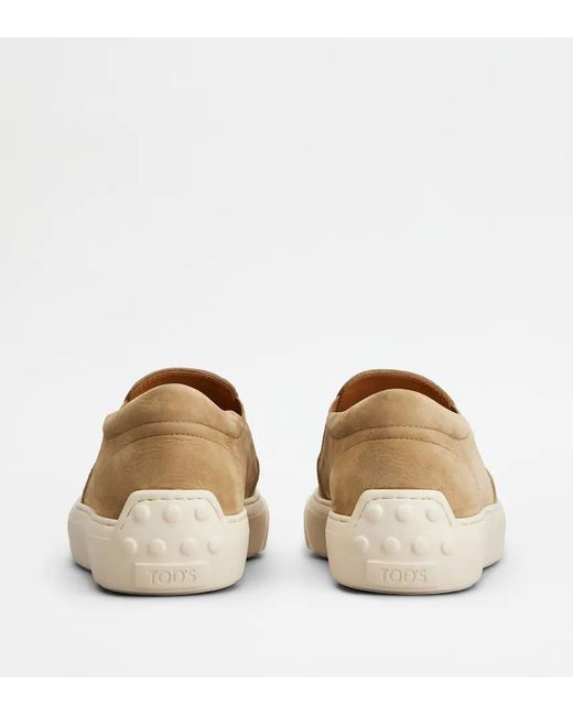 Tod's Natural Slip-On Low-Top Casual Shoes for men