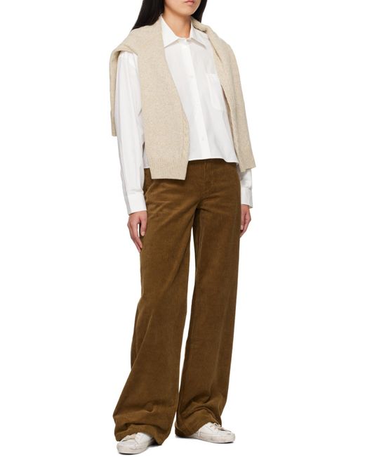 A.P.C. White Buttoned Long-Sleeved Shirt