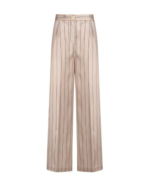 Liu Jo Natural Striped Trousers