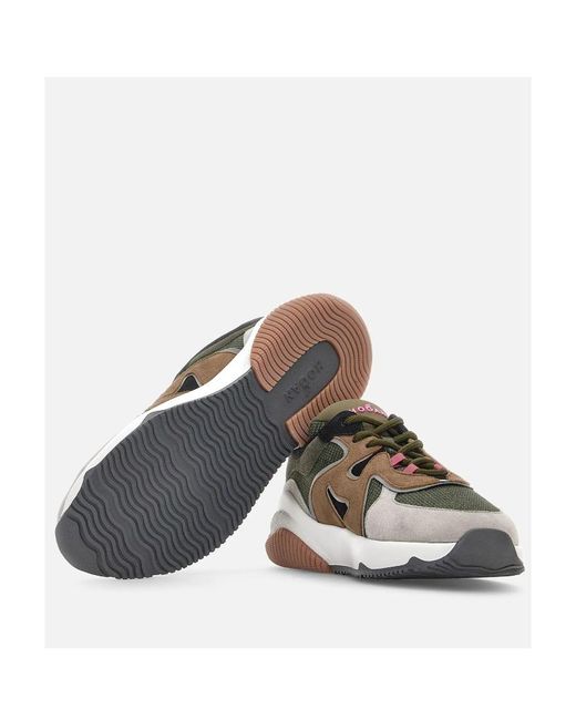 Hogan Gray H597 Lace-Up Sneakers