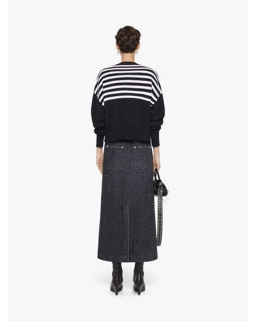 Givenchy Blue Denim Midi Skirt
