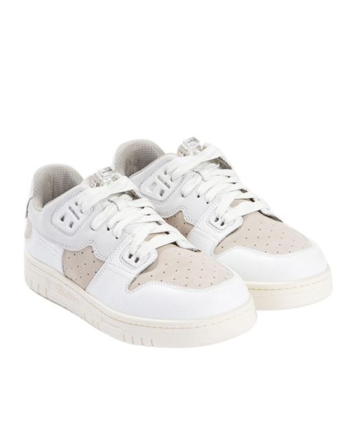 Acne White Basket Low-Top Sneakers for men
