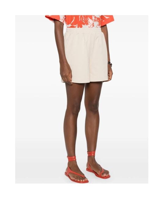 Twinset Natural Elastic-Waistband Shorts