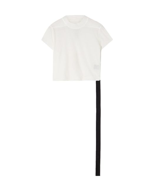 Rick Owens White T-Shirt With Round Neck And Short Sleeves