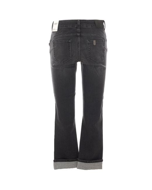 Liu Jo Gray Casual Trousers With Belt Loops