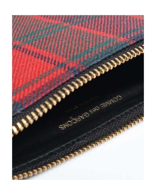 COMME DES GARÇONS PLAY Red Tartan Patchwork Clutch for men