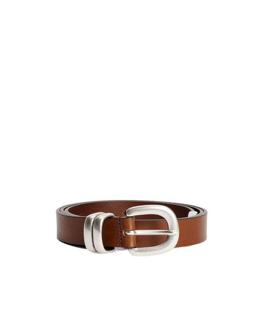 By Malene Birger Brown Zoilo Metal Buckle Belt